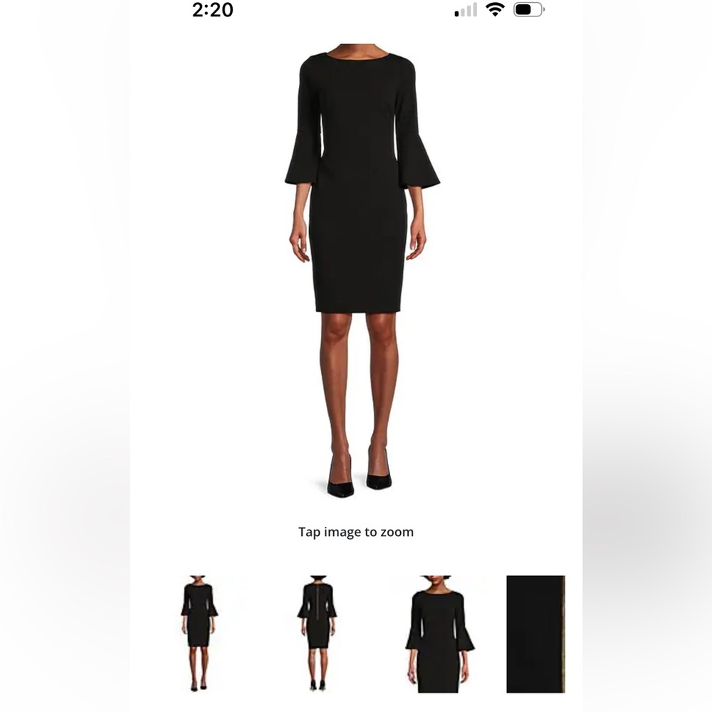 Calvin Klein Elegant Black Pencil Skirt